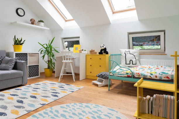 istock Home decor in child room in the attic. 1890205870