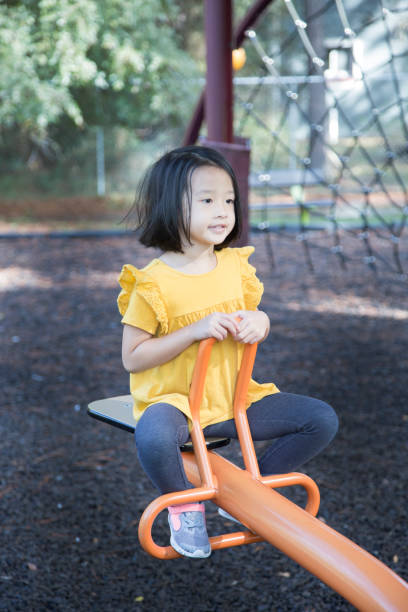 istock One elementary age child at playground.  Asian. 1890311023