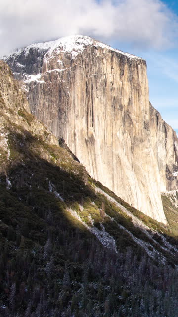 Yosemite Valley El Capitan Winter Landscape