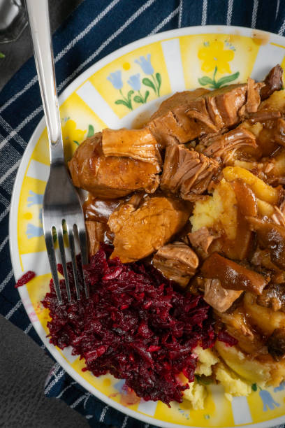 istock Pork tenderloin in mushroom sauce. 1890376732