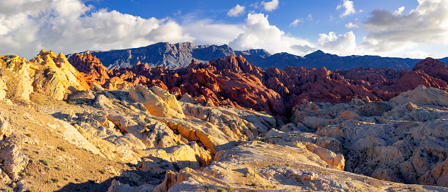 Colourful rocks in Valley of Fire, Nevada.