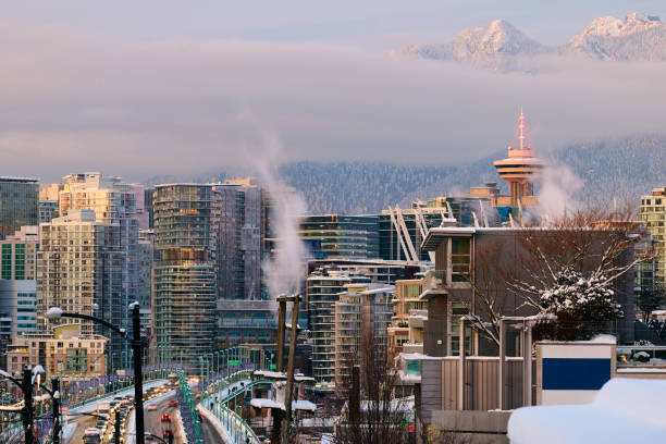 istock Snowcapped cityscape of Vancouver, BC. 1890402386