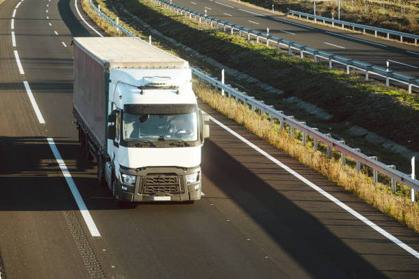 istock Semi truck on a highway 1890442840