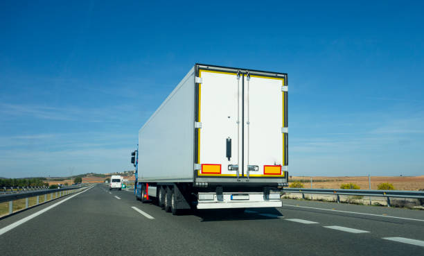 istock Goods truck on the road 1890473635