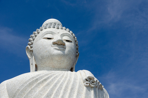 Buddha statue at the tea ceremony close-up