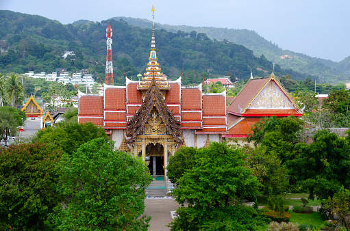 Wat Chalong (or Chalong Temple), which is one of the most important and visited Buddhist temples in Phuket, Thailand. Nestled within the Phuket Island, Wat Chalong is known for its beautiful pagodas and stands as a significant place of worship and meditation for Thai people and visitors from around the world.