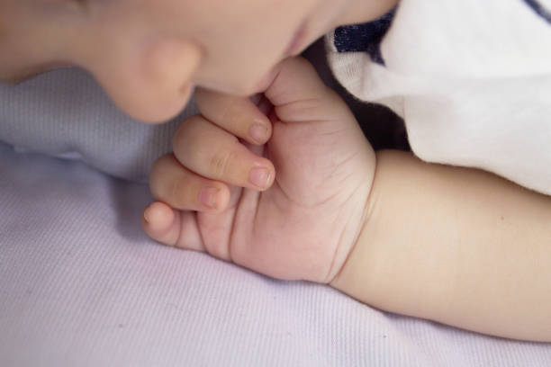 istock Two month old baby hand 1890519676