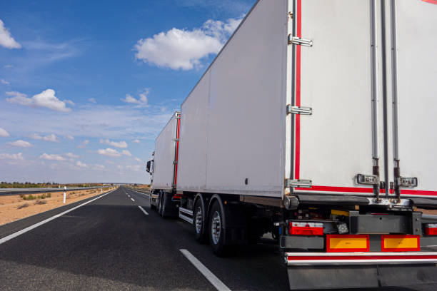 istock Articulated truck for transporting goods by road. 1890555351