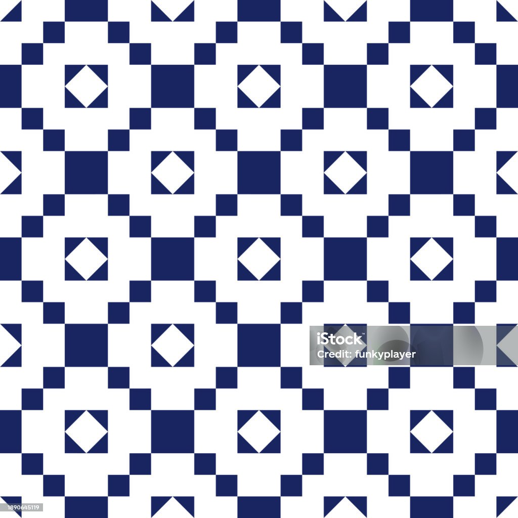 Triangle With Check Block Pattern Rhombuses Diamonds Triangles Squares Checks Crosses Seamless Pattern ...