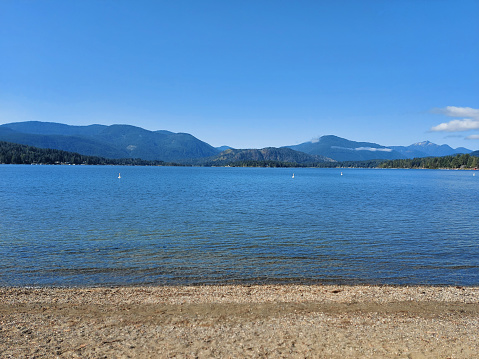 Summer view from Sproat Lake Provincial Park in Port Alberni