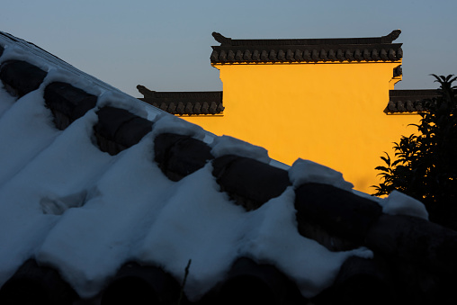 Jiming Temple in Nanjing under the winter sun.