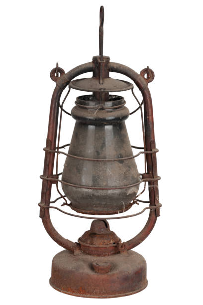 istock Antique rusty kerosene lantern isolated on white. 1890791652