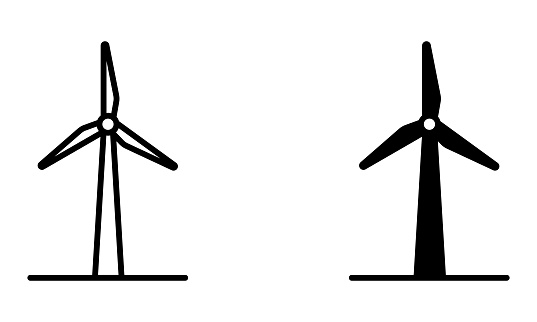 windmill, illustration of renewable and sustainable energy icon vector