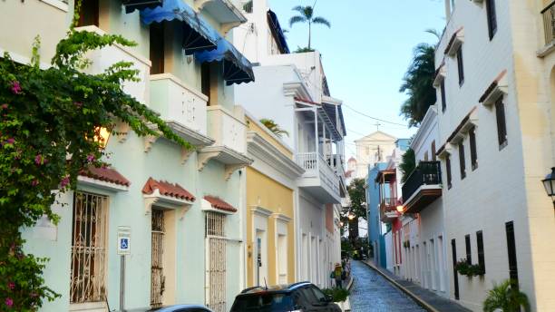 istock Old San Juan colourful street 1890930079