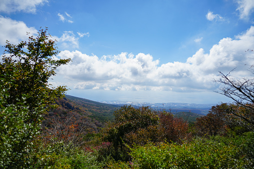 Liberty University viewed from atop Liberty Mountain in Lynchburg, Virginia, photographed on April 23, 2019.