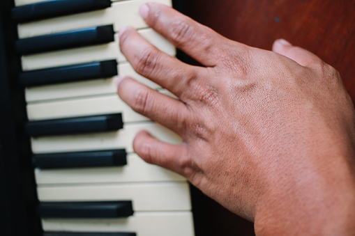 old piano key