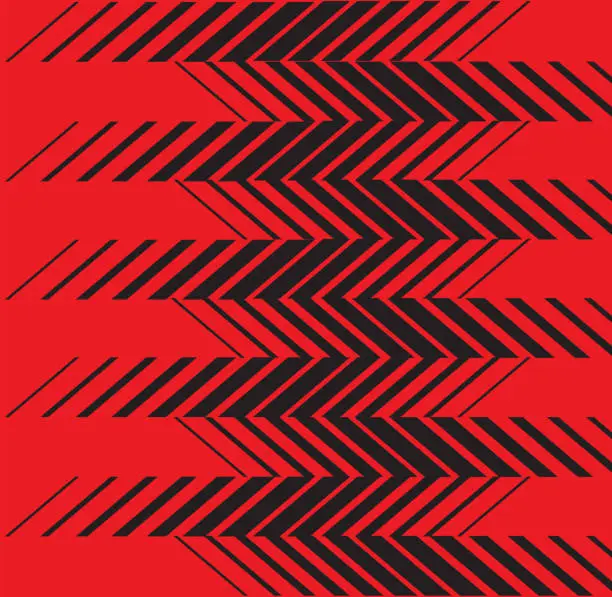 Vector illustration of Abstract zig-zag line red vector background