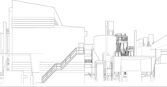 3D illustration of industrial building