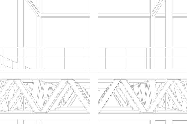 3D illustration of industrial building