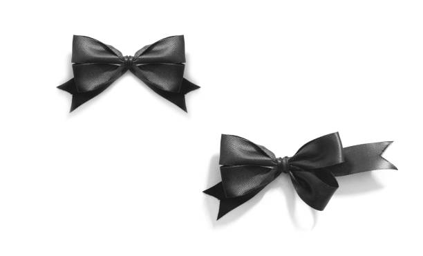 istock Black ribbon on a white background 1891381951