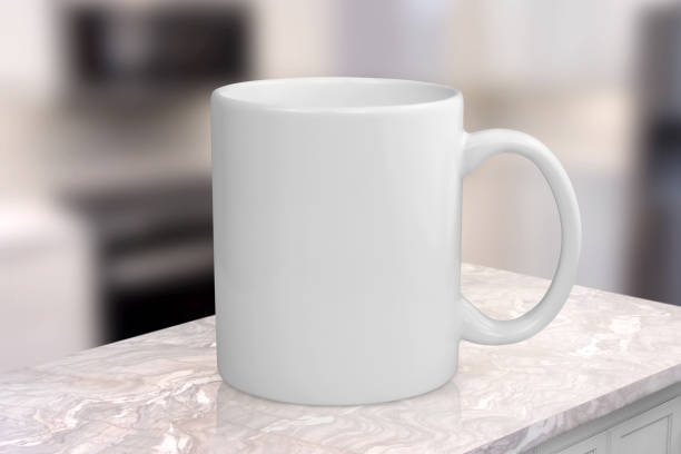 istock 11 oz. White Coffee Mug Mockup in Kitchen Scene - Plenty of Copy Space 1891396374