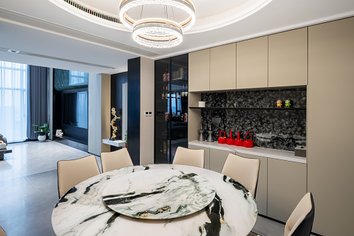 Restaurant and kitchen in a high-end residential complex