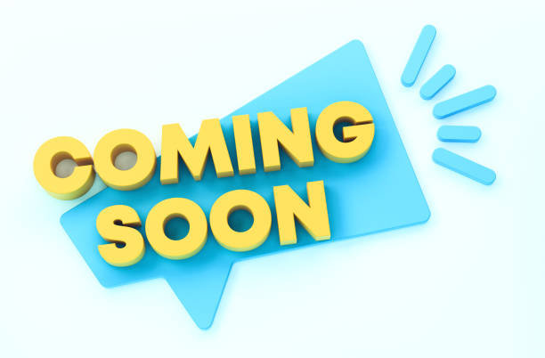 Coming Soon Text Sitting On The Speech Bubble Megaphone. Communication Concept.