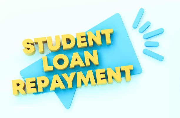 istock Student Loan Repayment Text Sitting On The Speech Bubble Megaphone 1891502639