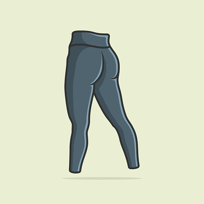 Boys Sports Leg Slim Training Pant or Trouser vector illustration. Boys comfortable trouser pant illustration