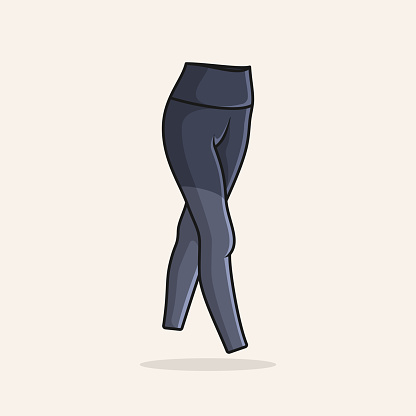 Boys Sports Leg Slim Training Pant or Trouser vector illustration. Boys comfortable trouser pant illustration