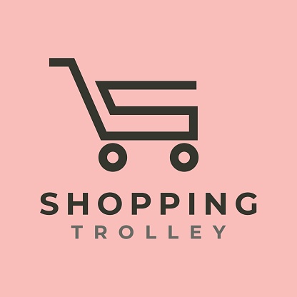 trolley letter s creative logo vector symbol line art illustration design