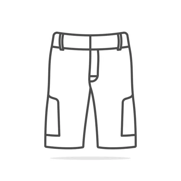 Vector illustration of Boys Sports Leg Slim Training Pant or Trouser vector illustration.