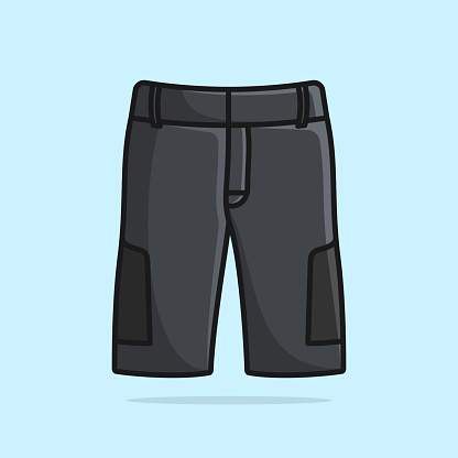 Boys Sports Leg Slim Training Pant or Trouser vector illustration. Boys comfortable trouser pant illustration