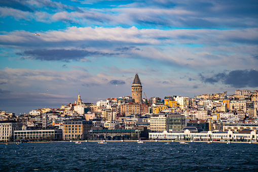 View of Karakoy coast from the Bosphorus.