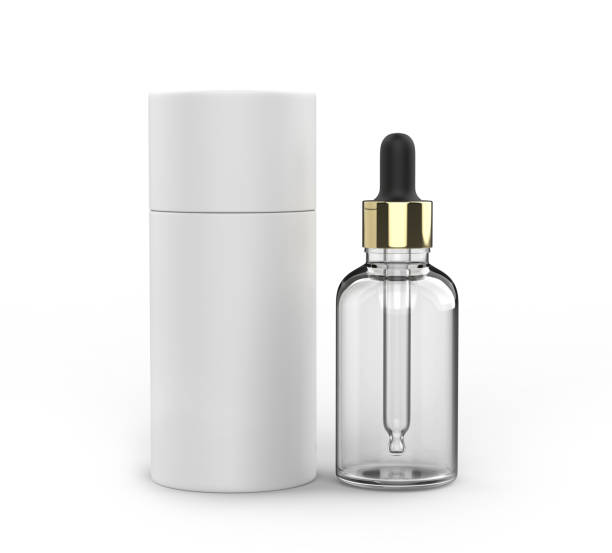 istock Blank Beard oil serum Bottle with Tube Template 1891594124
