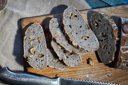 homemade sourdough wholegrain bread