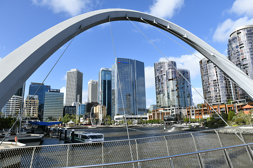 Elizabeth Quay is a mixed-use development project in the Perth central business district. Encompassing an area located on the north shore of Perth Water near the landmark Swan Bells, the precinct was named in honour of Queen Elizabeth II during her Diamond Jubilee. The Elizabeth Quay precinct is centred around an artificial inlet that opens to the Swan River at its south.