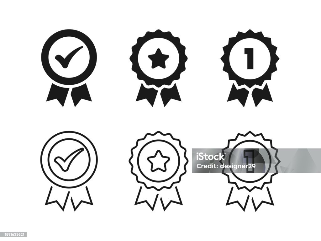 Design vectorial certificat, aprobat și medaliat cu set de pictograme. - vector de stoc Pictogramă fără redevențe Design vectorial certificat, aprobat și medaliat cu set de pictograme. - vector de stoc Pictogramă fără redevențe