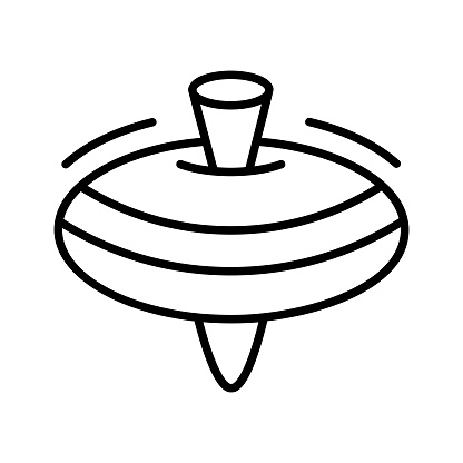 Spinning top vector design in modern design style, ready to use humming top icon