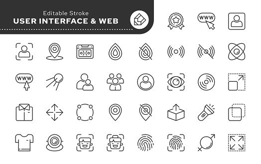 Line icon set. Web mobile user interface. Vector icon pack.