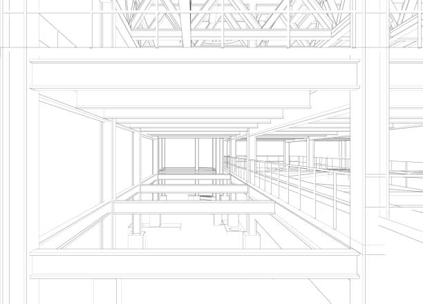 istock 3D illustration of industrial building 1891767479