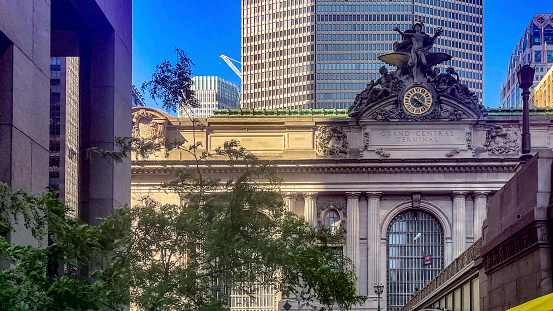 Photograph of the Grand Central Terminal of New York (USA), an emblematic icon of the Big Apple in the heart of Manhattan and ideal for transportation