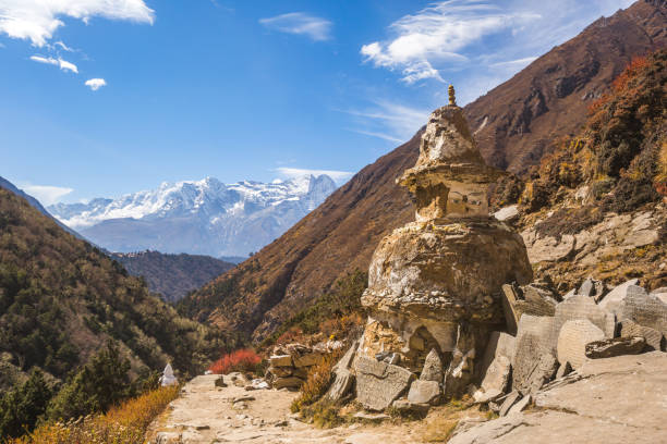 istock Buddhist stupa near Pangboche village, Nepal 1891928594