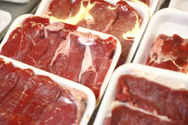 istock Meats in packages inside the meat stand-Meat-Meat in package 1892042363