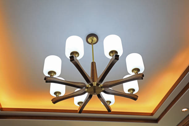 istock Beautiful chandeliers on the ceiling 1892059428
