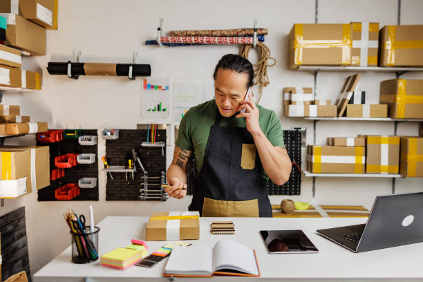 istock Small business owner receives orders from cutomers 1892080152