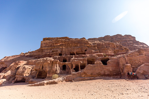Stunning scenery of the lost city of Petra Jordan