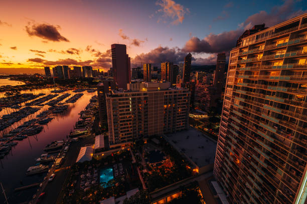 The Beautiful Waikiki Skyline Sunset with Manuela Laurent