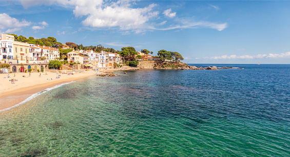 A view over the bay towards Platja de Canadell, on the idyllic Costa Brava in Catalonia.