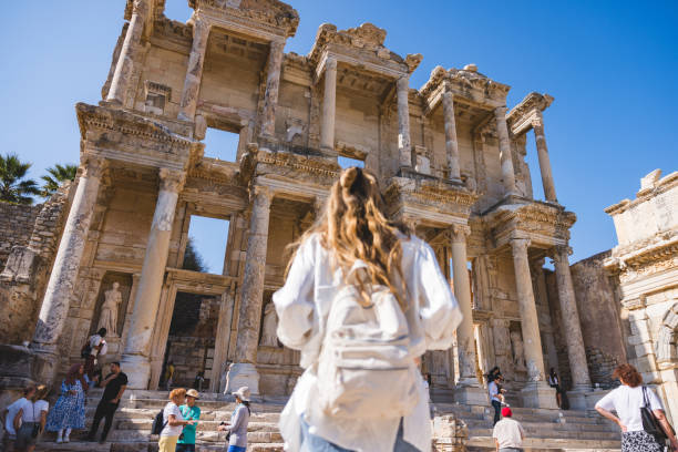 istock Tourist Exploring the Ancient Library of Celsus Ruins 1892159839